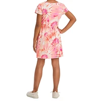 Robe à manches courtes et imprimé pour fille