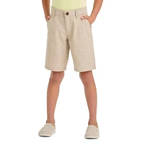 Boy's At The Knee Chambray Chino Shorts