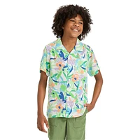 Boy's Printed Short-Sleeve Camp Shirt