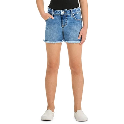 Girl's Cut-Off Mid-Rise Denim Shorts