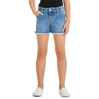 Girl's Cut-Off Mid-Rise Denim Shorts