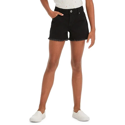 Girl's Cut-Off Mid-Rise Denim Shorts