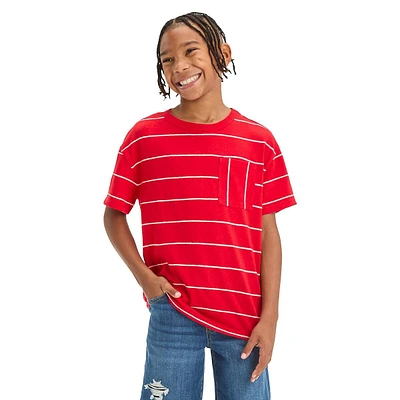 T-shirt rayé et texturé pour garçon