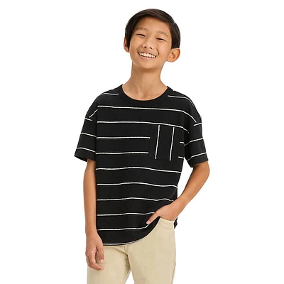 Boy's Textured Stripe T-Shirt