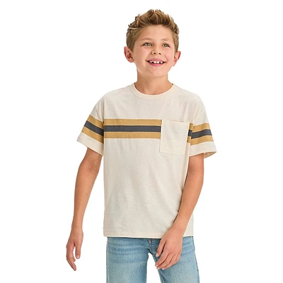 Boy's Horizontal Chest Stripe T-Shirt