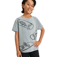 Boy's Skateboards & Lightning Bolts Graphic T-Shirt