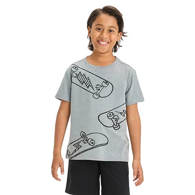 Boy's Skateboards & Lightning Bolts Graphic T-Shirt