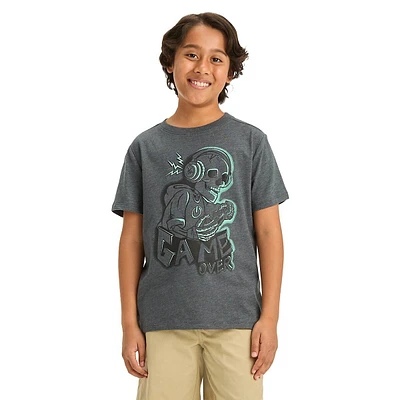 Boy's Gamer Skeleton Graphic T-Shirt