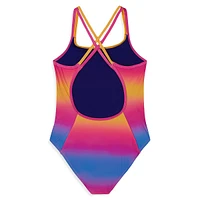 Girl's UA Gradient UPF 30 One-Piece Swimsuit