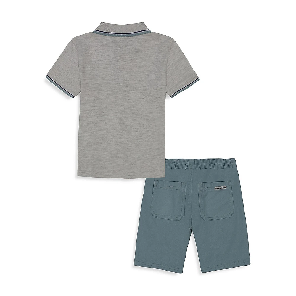 Little Boy's 2-Piece Polo & Shorts Set