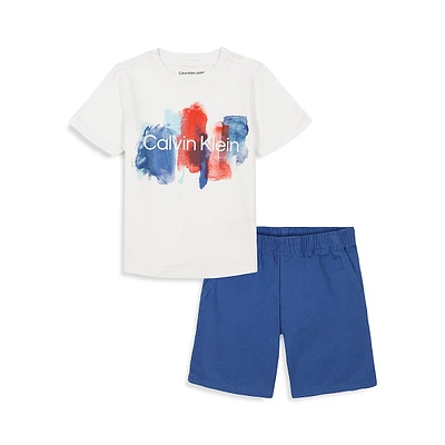 Little Boy's 2-Piece T-Shirt & Shorts Set