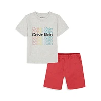 Little Boy's 2-Piece T-Shirt & Shorts Set