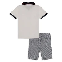 Little Boy's 2-Piece Polo Shirt & Short Set