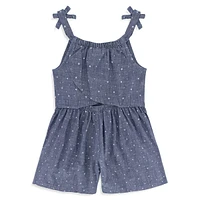 Little Girl's Star-Print Sleeveless Romper