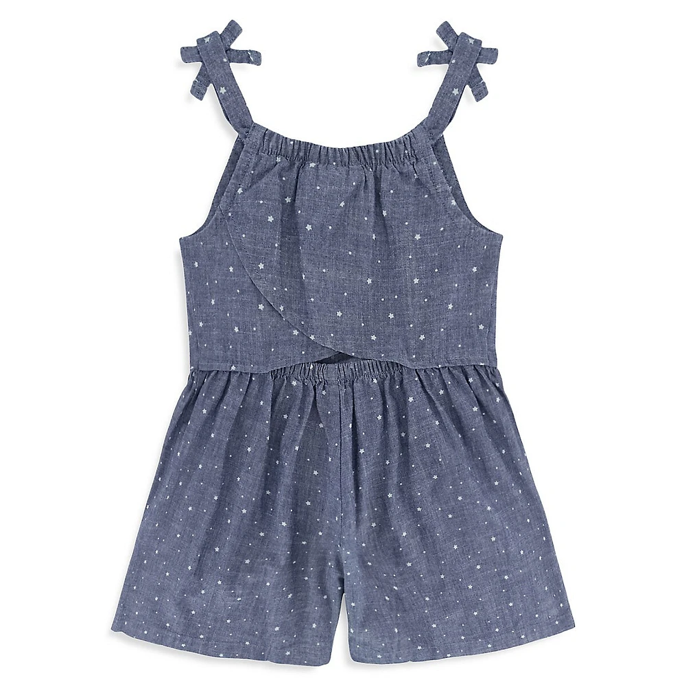 Little Girl's Star-Print Sleeveless Romper