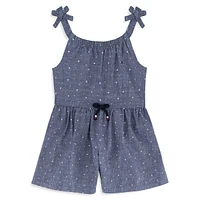 Little Girl's Star-Print Sleeveless Romper