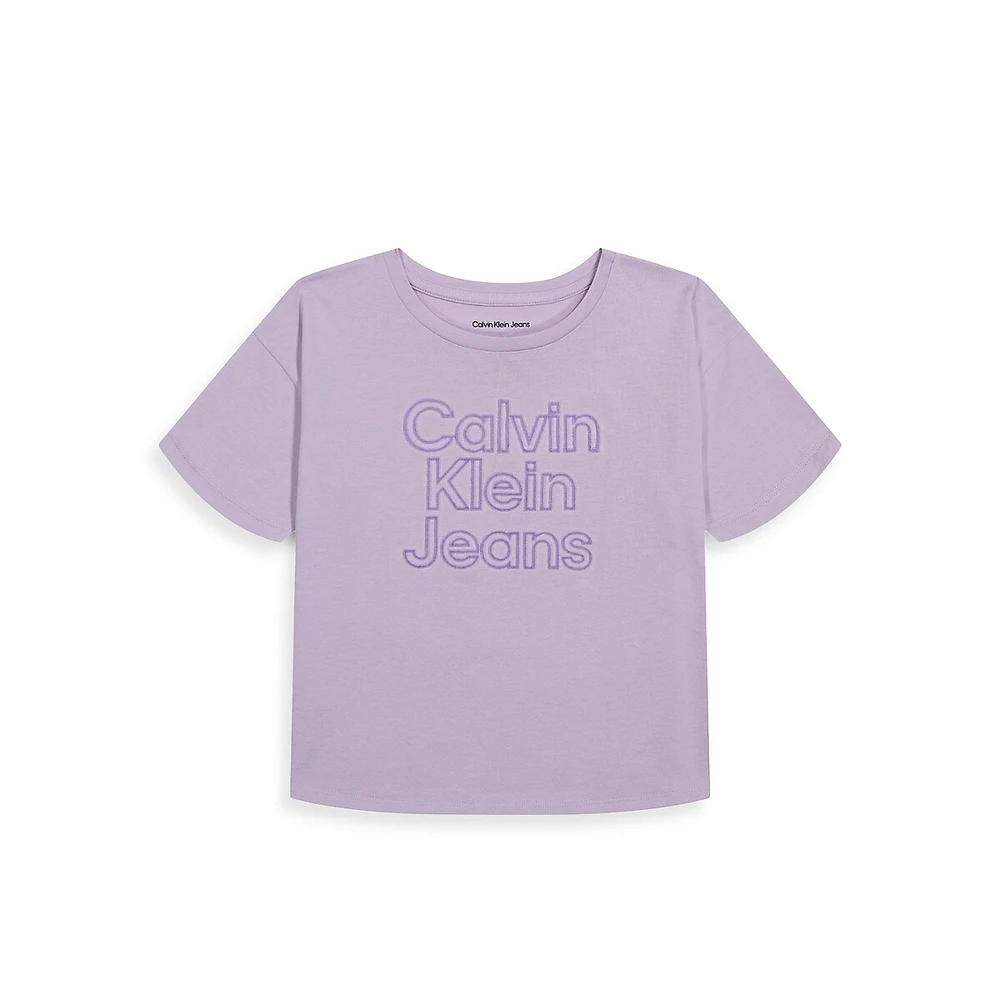 Girl's Stack Logo Boxy T-Shirt