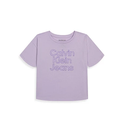 Girl's Stack Logo Boxy T-Shirt