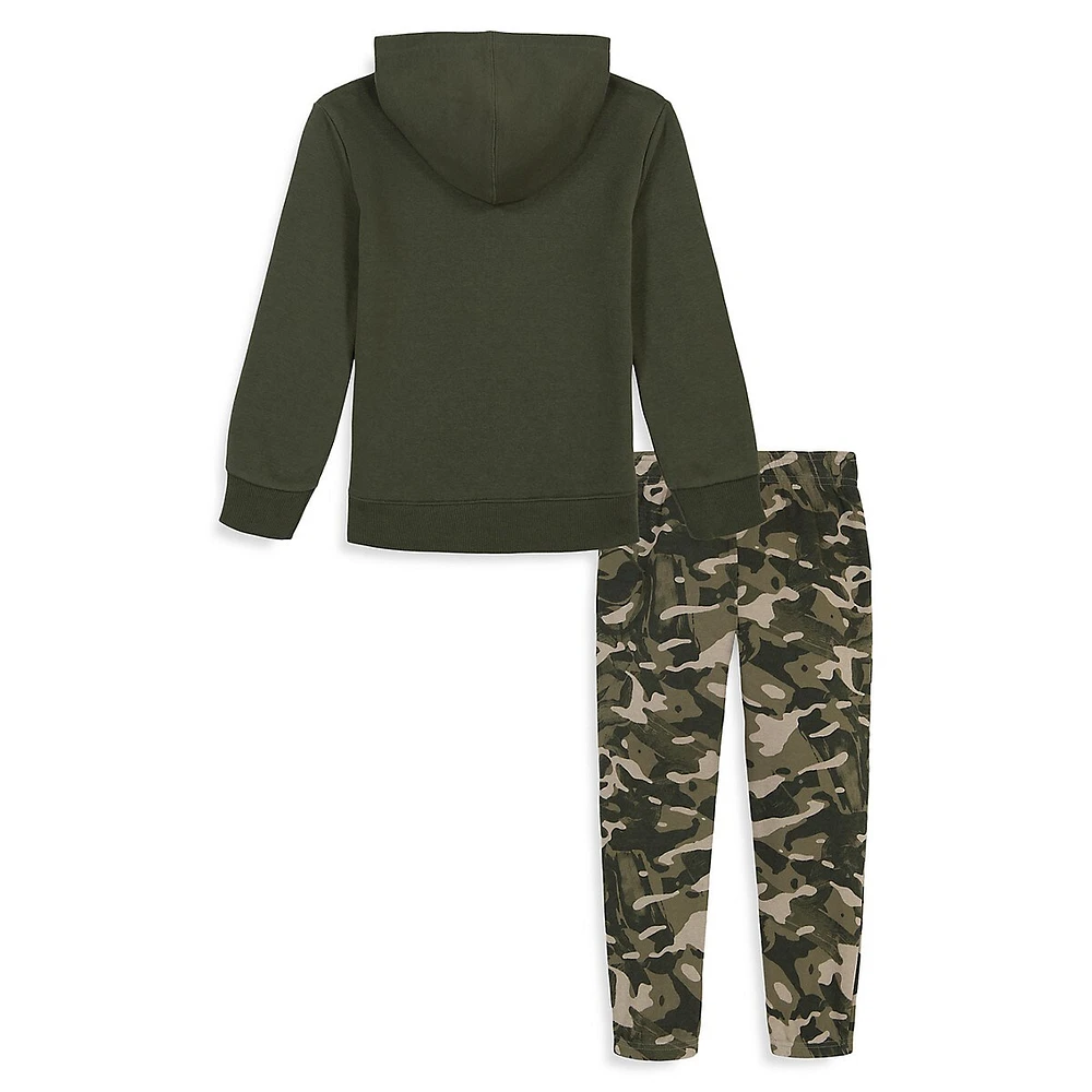 Little Boy's 2-Piece Rival Camo Hoodie & Joggers Set