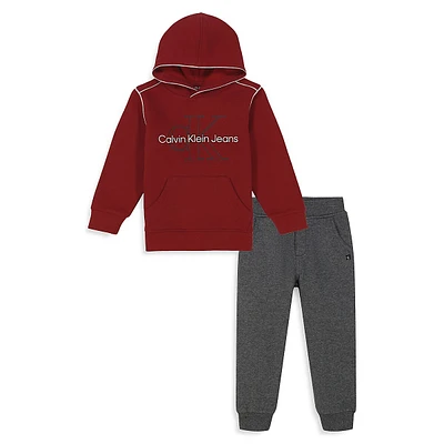 Ensemble 2 pièces sweat à capuche et pantalon de jogging avec logo pour bébé garçon