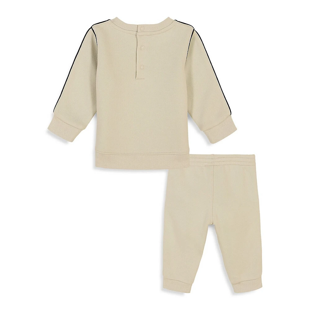 Baby Boy's 2-Piece Side-Stripe Fleece Jogger Set