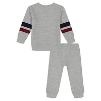 Little Boy's 2-Piece Quilted Fleece Logo Sweatshirt & Joggers Set