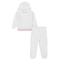 Baby Girl's 2-Piece Faux Shearling Hoodie Jogger Set