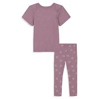 Little Girl's 2-Piece Logo Tunic & Legging Set