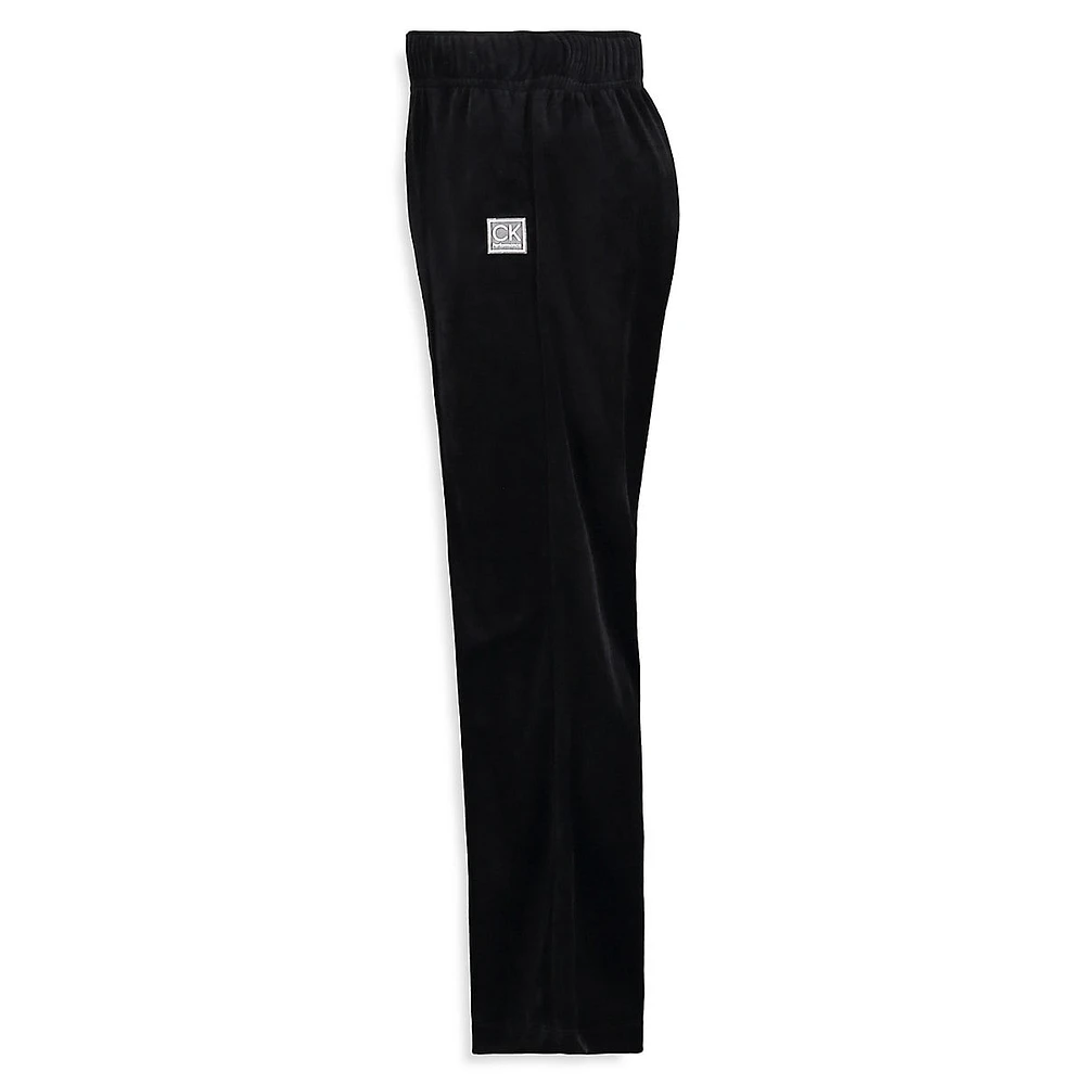 Girl's Luxe Velour Pull-On Pants