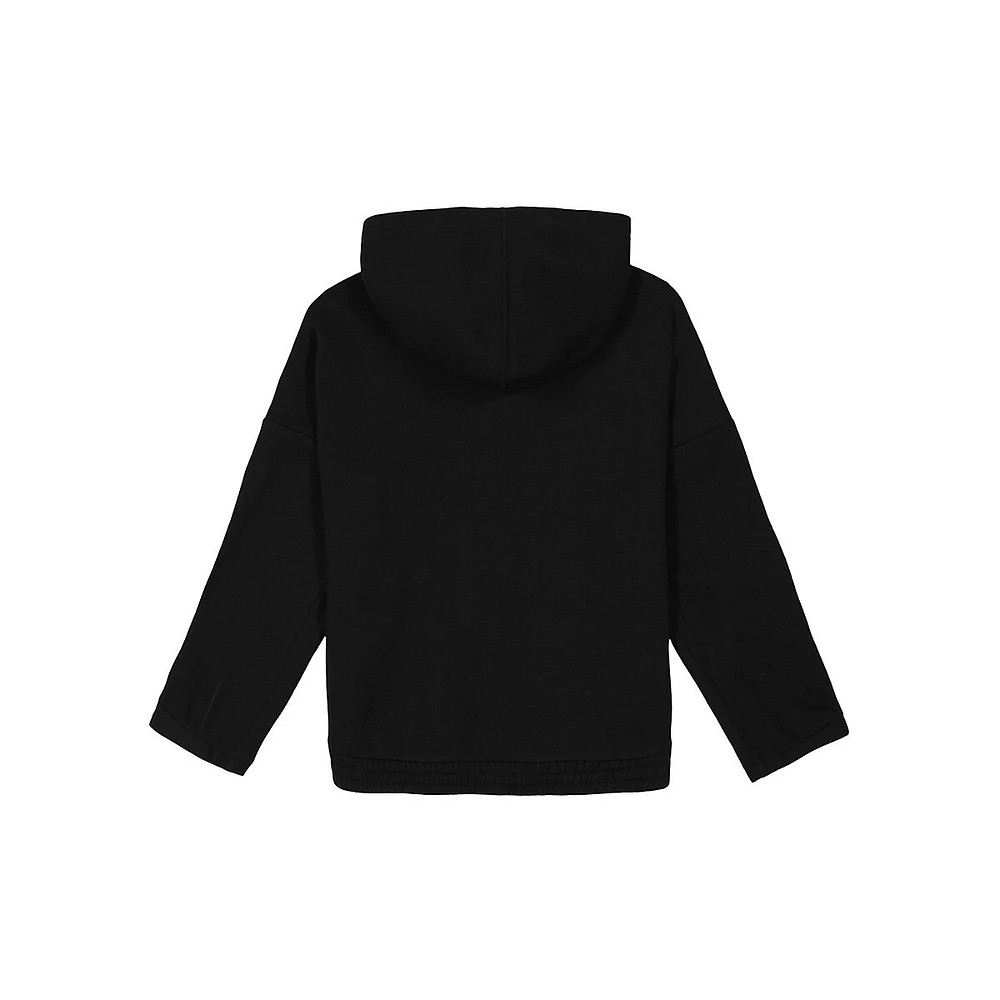 Girl's Shimmer-Logo-Tape Zip Hoodie