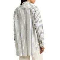 Oversized Striped Broadcloth Shirt