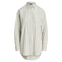 Oversized Striped Broadcloth Shirt