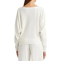 Relaxed-Fit Boatneck Dolman Sweater