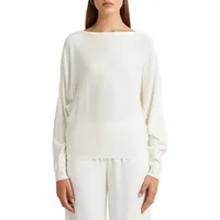 Relaxed-Fit Boatneck Dolman Sweater