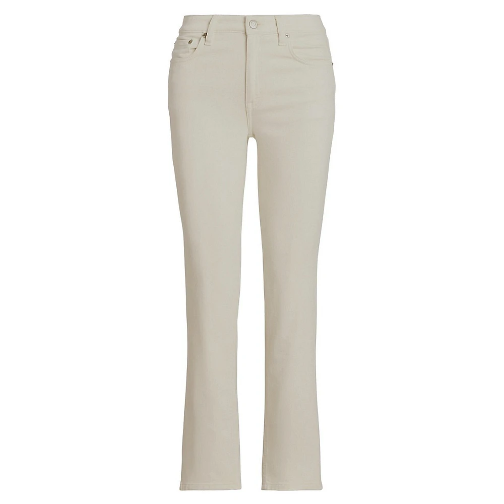 High-Rise Straight Ankle Jeans