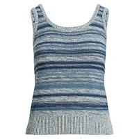 Marled Linen-Cotton Sleeveless Sweater