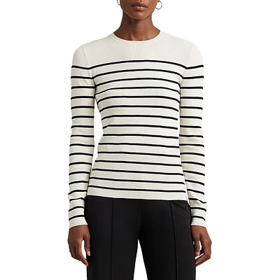 Slim-Fit Breton Stripe Crewneck Sweater