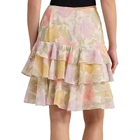 Tiered Floral Mini Skirt