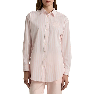 Oversized Striped Cotton Broadcloth Shirt