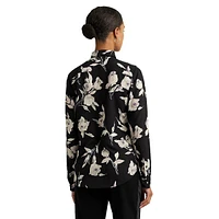 Floral Crepe de Chine Button-Down Shirt