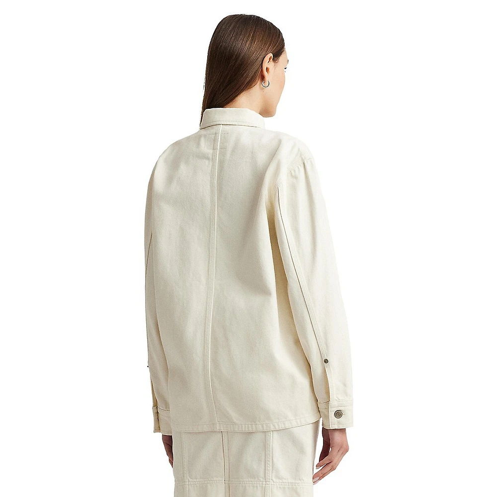 Veste en denim gabardine