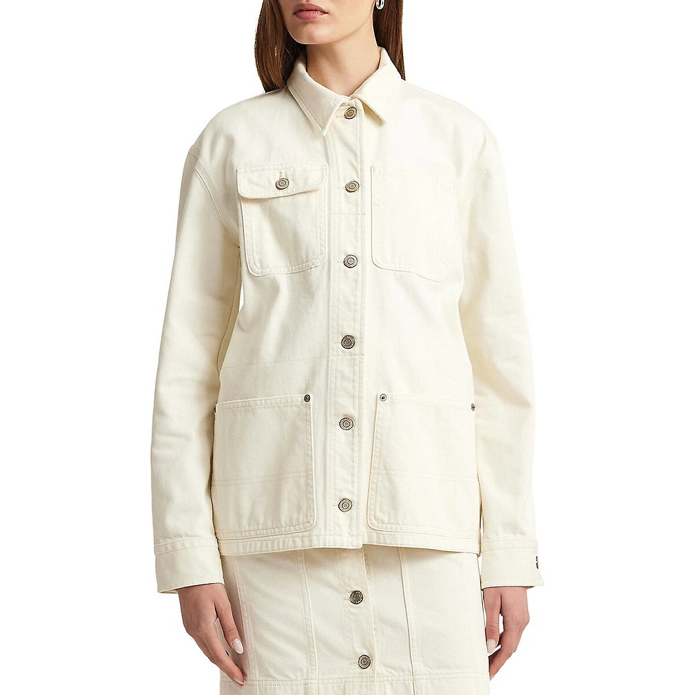 Veste en denim gabardine