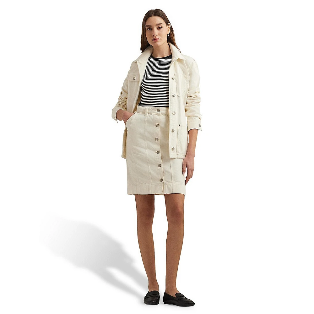 Veste en denim gabardine