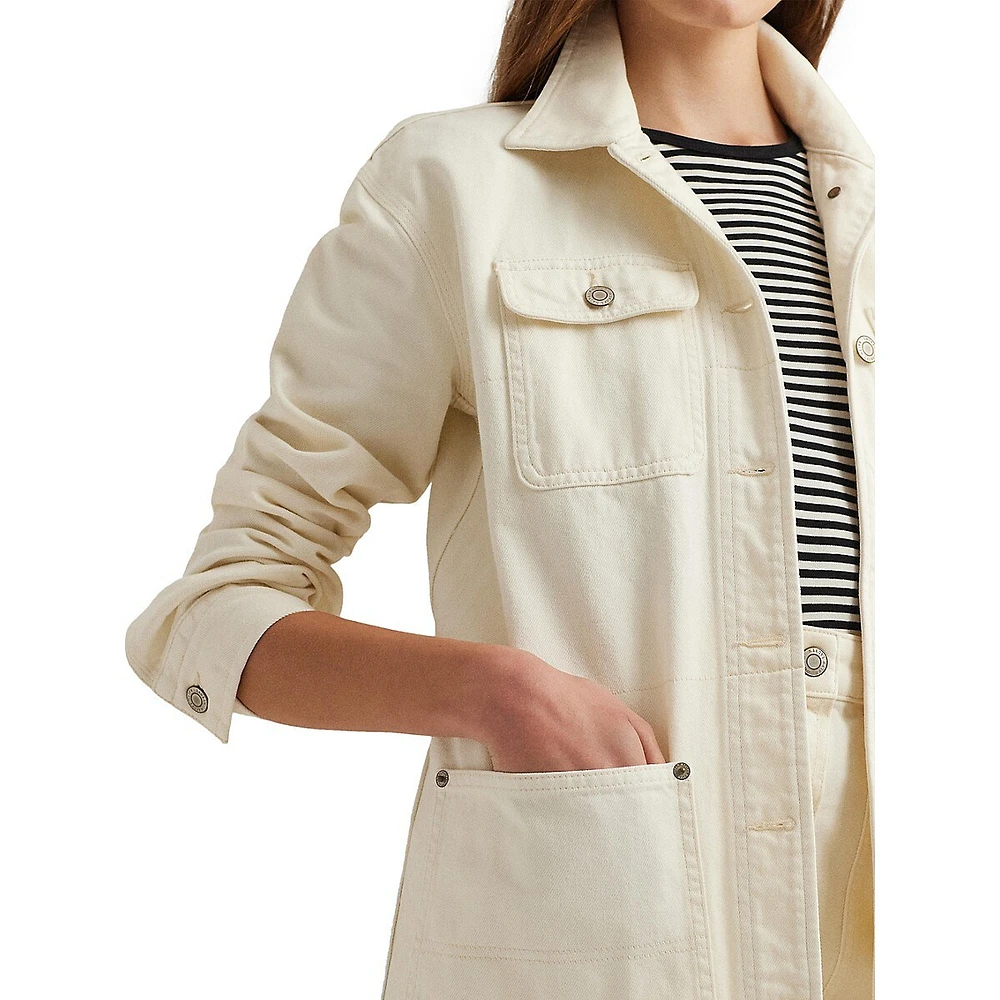 Veste en denim gabardine
