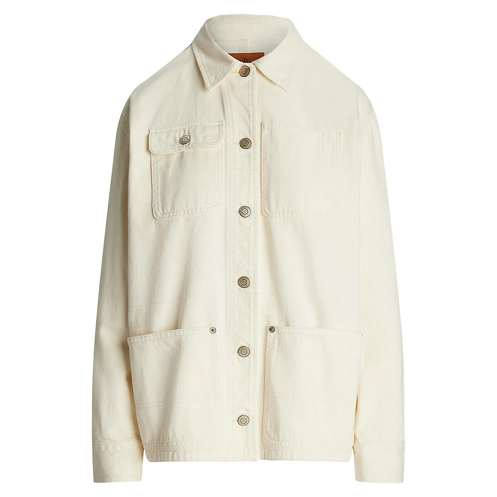 Veste en denim gabardine