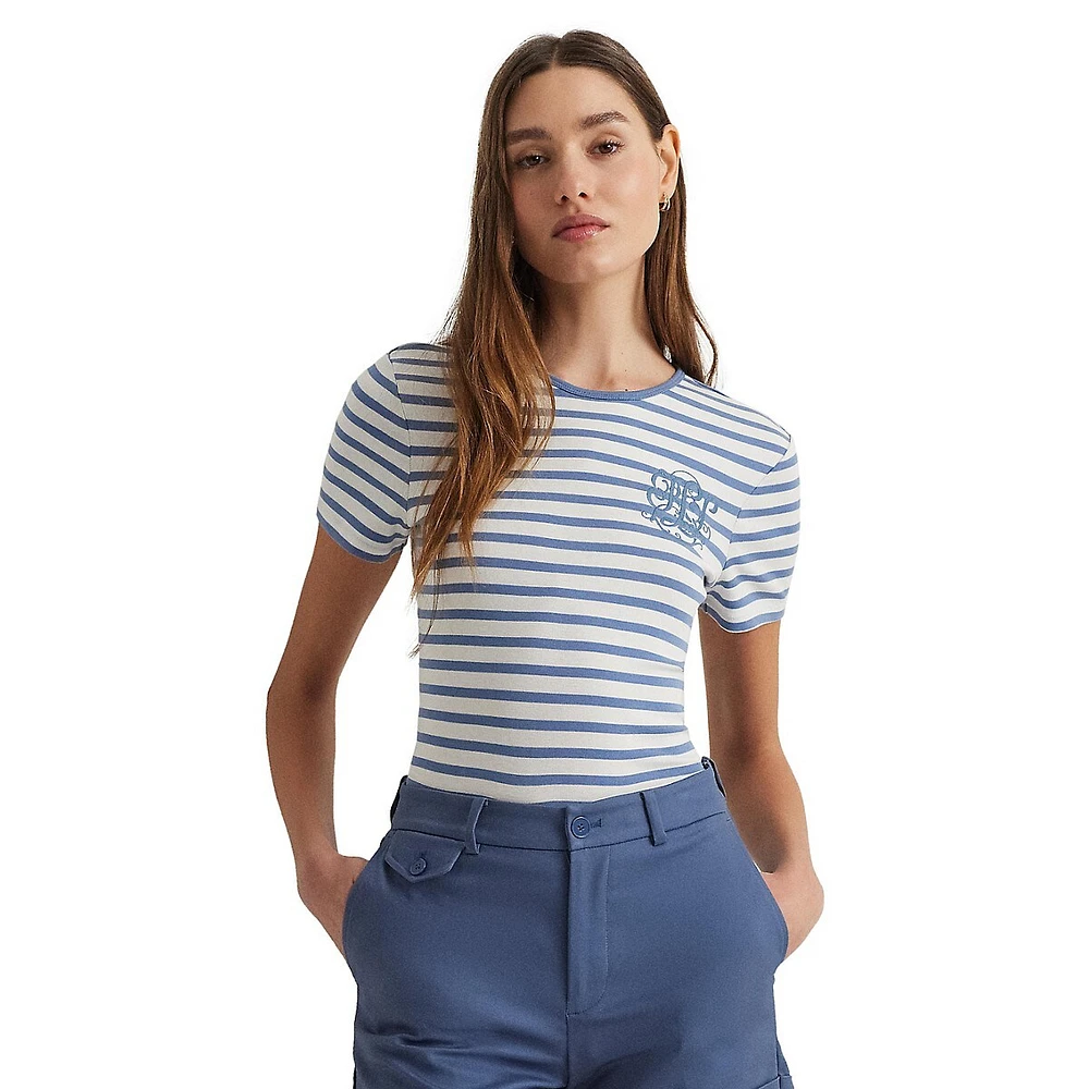 Relaxed-Fit Yarn-Dyed Stripe T-Shirt