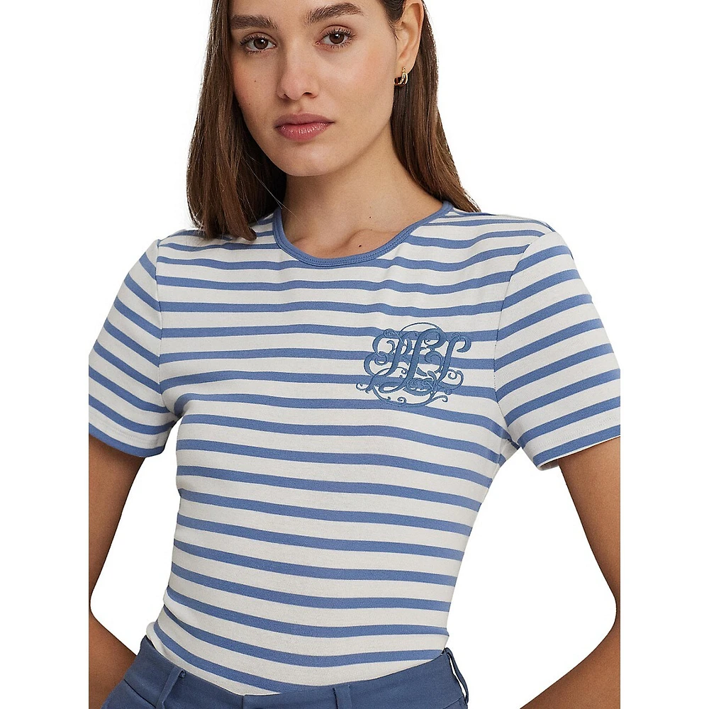 Relaxed-Fit Yarn-Dyed Stripe T-Shirt