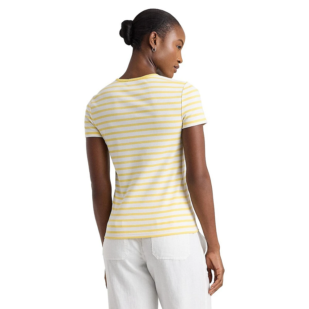 Relaxed-Fit Yarn-Dyed Stripe T-Shirt