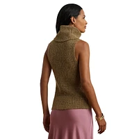 Wool & Alpaca-Blend Sleeveless Turtleneck Sweater