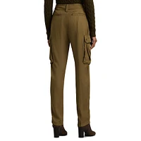 Twill Cargo Ankle Pants